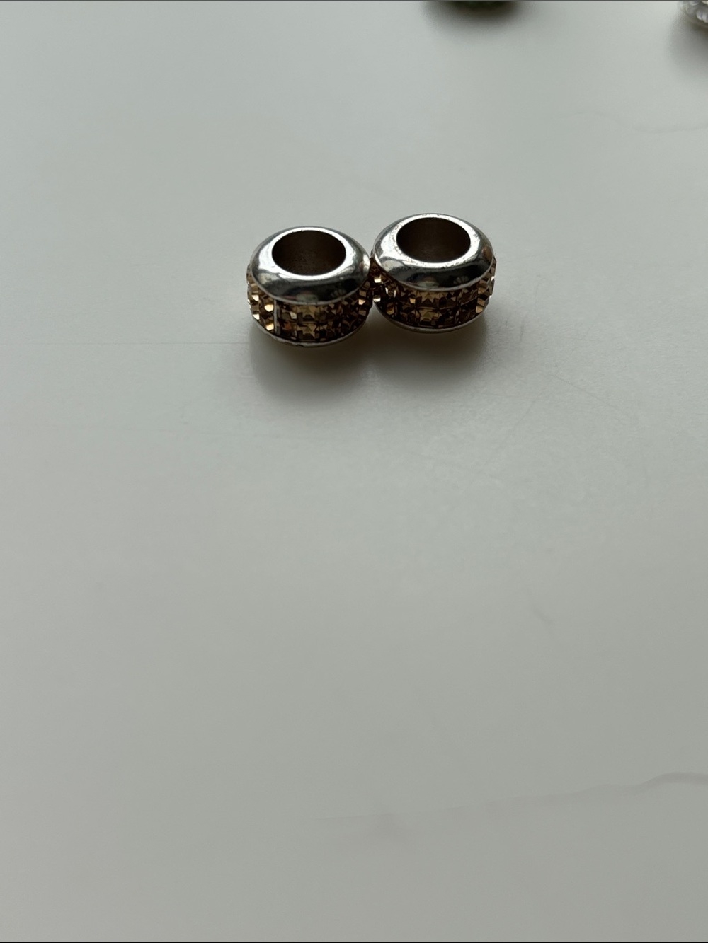 Brighton various Silver and Green Accent Rondelle Beads charms - Picture 4 of 7
